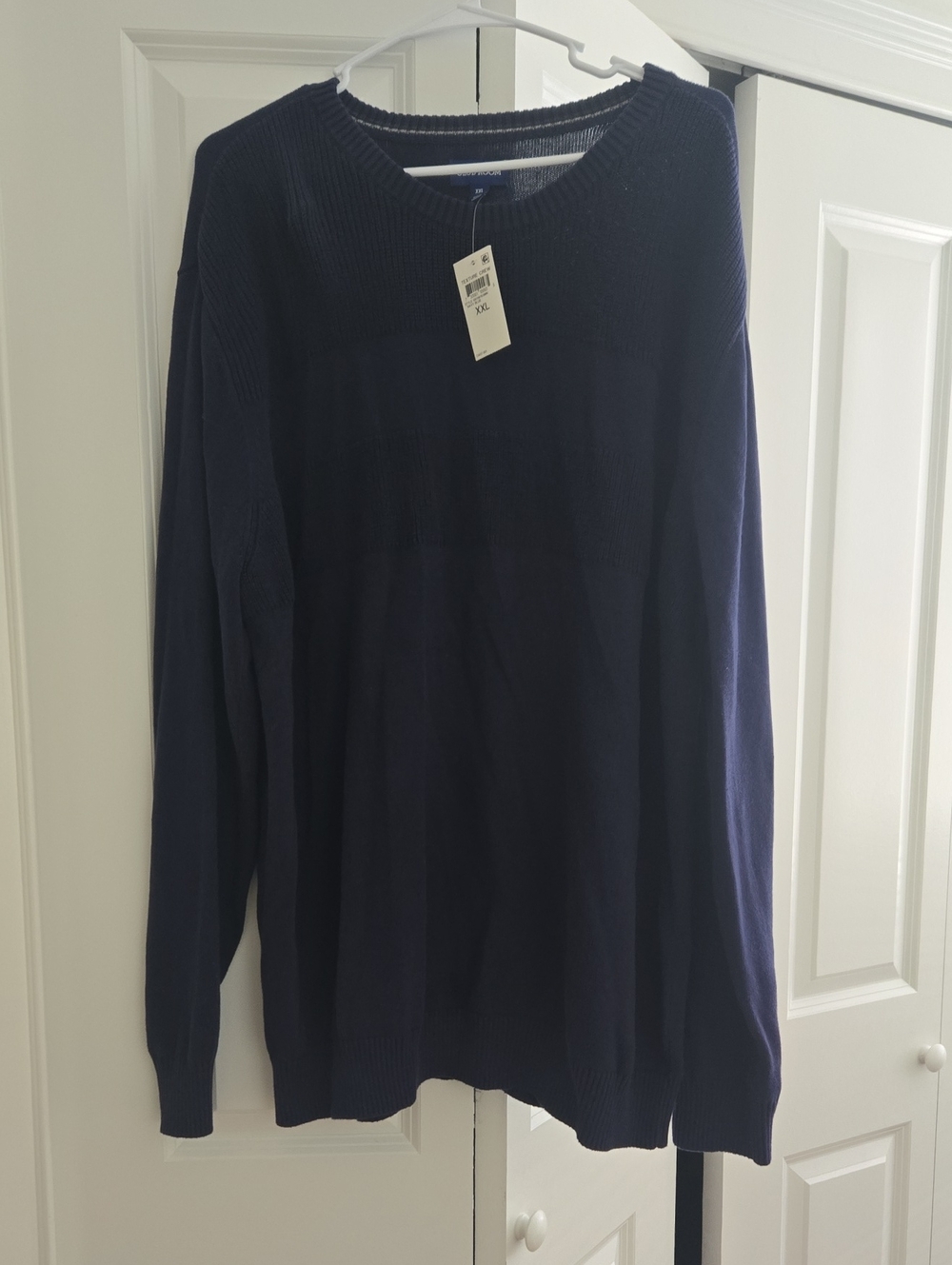 Club Room Navy Ribbed Crewneck Sweater